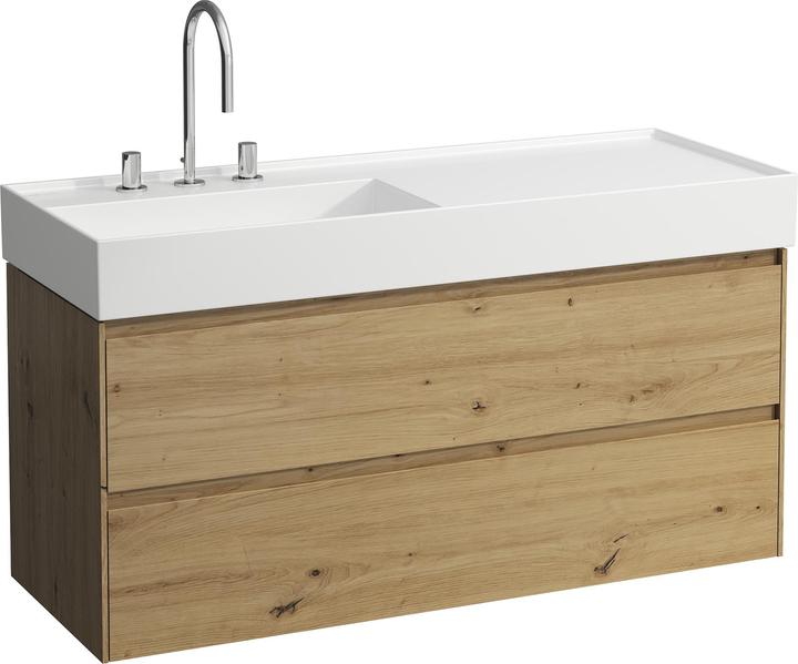 Laufen Lani für Kartell Waschtischunterbau, 2 Schubladen, 1180x450x515mm, zu H813332, H403972112