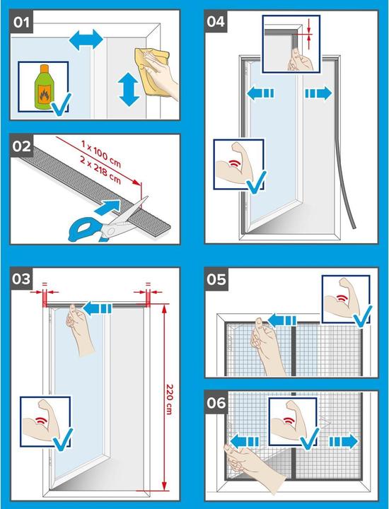 Actual product image tesa Insect screen magnetic curtain for balcony and patio doors, self-closing, mounting without drilling (100 x 220 cm)