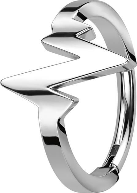 Produktbild Star Piercing Micro Segmentring klappbar silber Herzschlag (Chirurgenstahl 316L, ohne Messing)