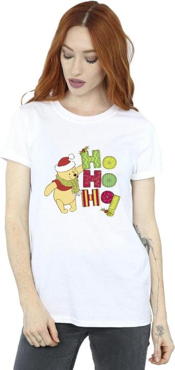 Immagine prodotto Disney Winnie The Pooh Ho Ho Ho Scarf Maglietta Ampia Donna (3XL)