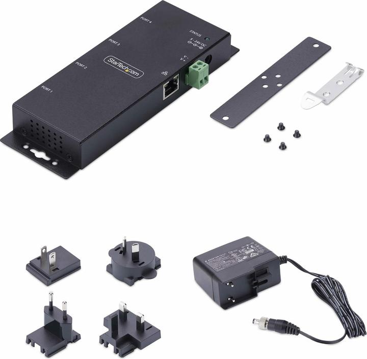 Immagine prodotto StarTech com I43-SERIAL-ETHERNET, IEEE 802.3i, IEEE 802.3u, 0 - 60 °C, -20 - 75 °C, 5 - 95%, 179 mm