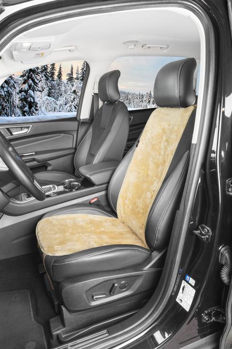 Image du produit CarComfort Protège-siège en peau d'agneau Cosmo beige 12-14 mm de hauteur de fourrure