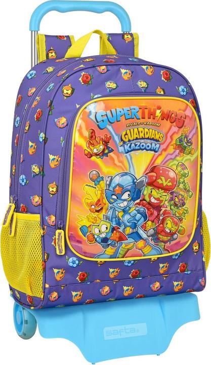 Produktbild Superthings Schulrucksack mit Rädern Guardians of Kazoom Lila Gelb (32 x 42 x 14 cm) (14 l)