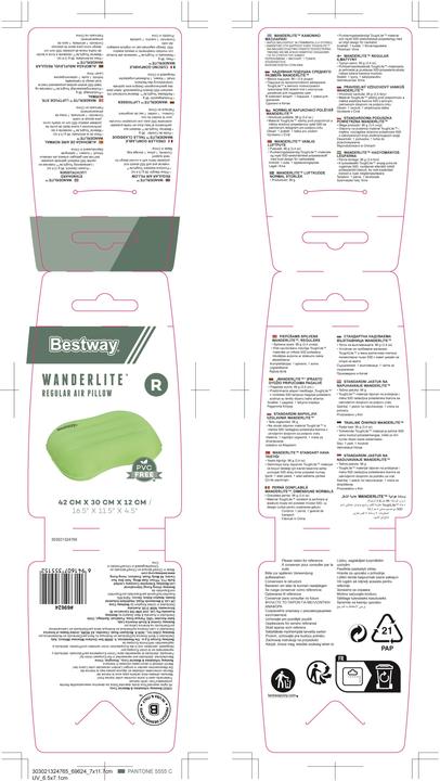 Image du produit Bestway Coussin d'air Wanderlite™ 42 x 30 x 12 cm