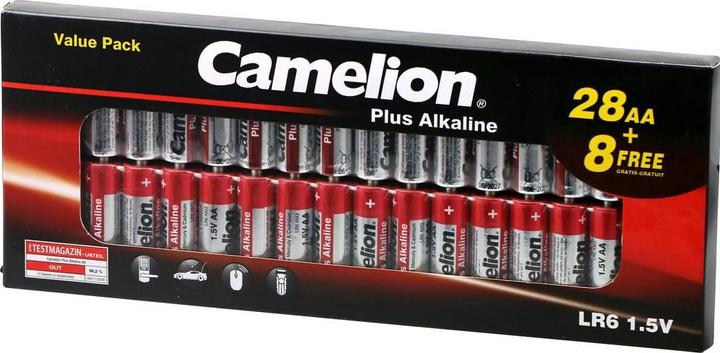 Image du produit Camelion Pile Plus Alkaline LR6 Mignon AA 28+8 pcs. (8 pcs, AA, 2700 mAh)