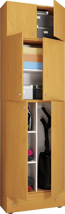 Actual product image VCM Holz Besen Putzschrank Lona mit Drehtüren Schublade Aufsatz (70 x 39 cm)
