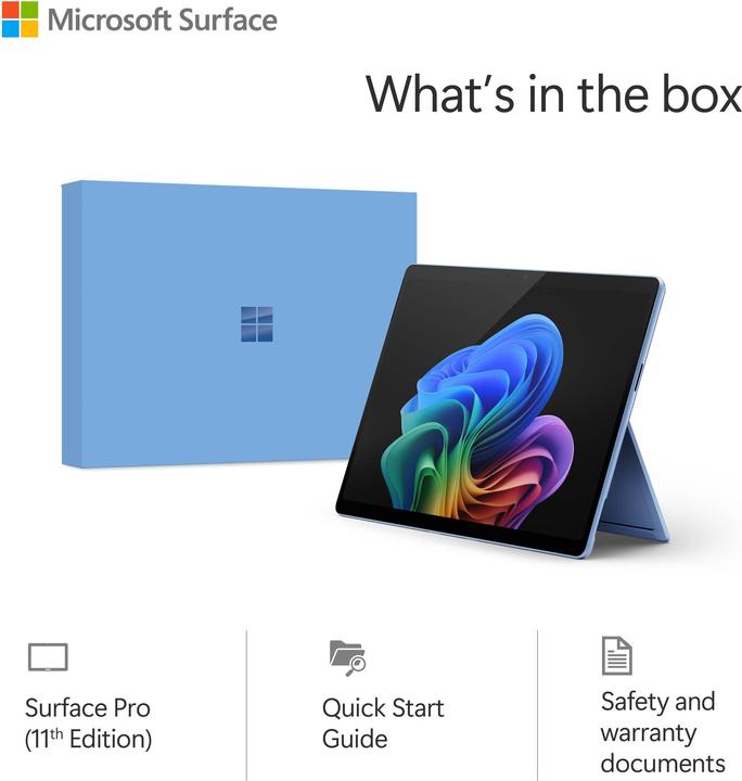 Image du produit Microsoft Surface Pro - Copilot+ PC (adaptateur secteur vendu séparément) - 11e édition (13", Snapdragon X Plus X1P-64-100, 16 Go, 512 Go, Sans disposition de clavier)