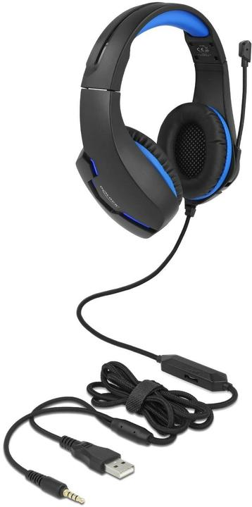 Produktbild Delock Headset Gaming Over-Ear LED für PC,Notebook,Konsolen Schwarz (Kabelgebunden)