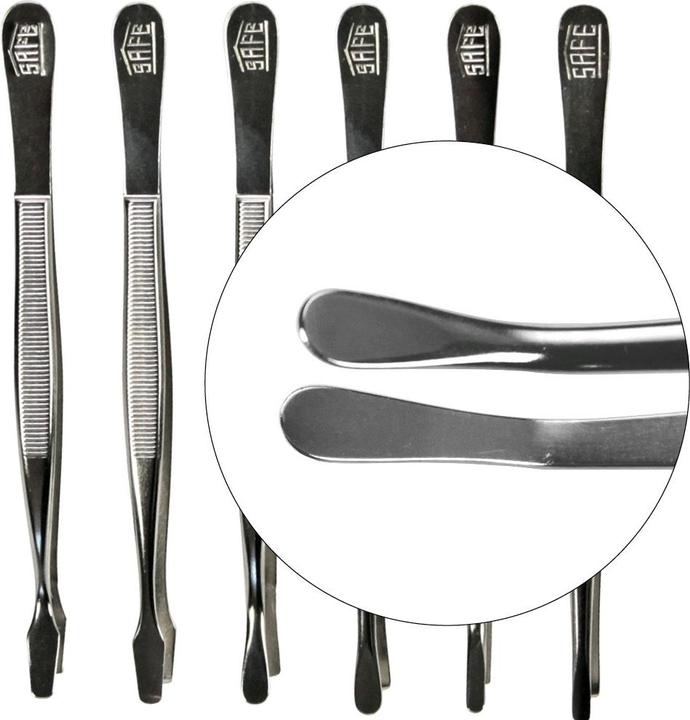 Actual product image Safe Tweezers round gebvernick.120 mm