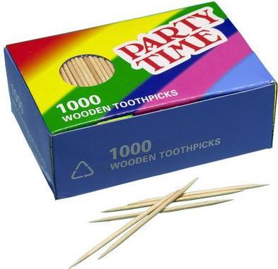 Produktbild Party TIME Zahnstocher Rundholz 1000 (5000 x)