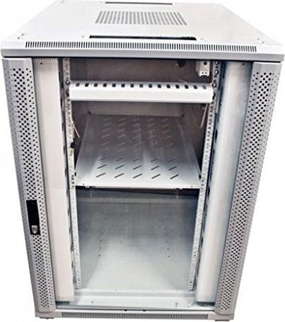 Immagine prodotto Allnet 19 armadi 22U L800 / P800mm *grigio chiaro* Serie SNB con porta in vetro (22 HE, Rack da 19 pollici)