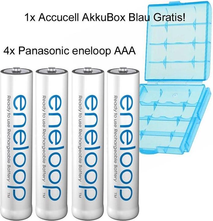 Image du produit Panasonic Chargeur Eneloop BQ-CC51H et 4 piles rechargeables eneloop AAA (4 pcs, Piles rechargeables + chargeur)