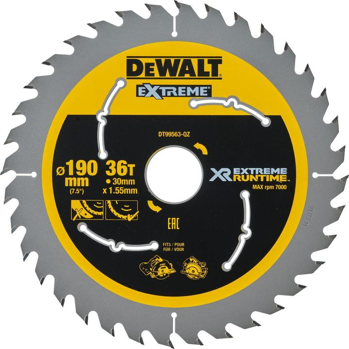 DeWalt Kreissägeblatt Handkreissäge 190/30mm 36WZ/FZ