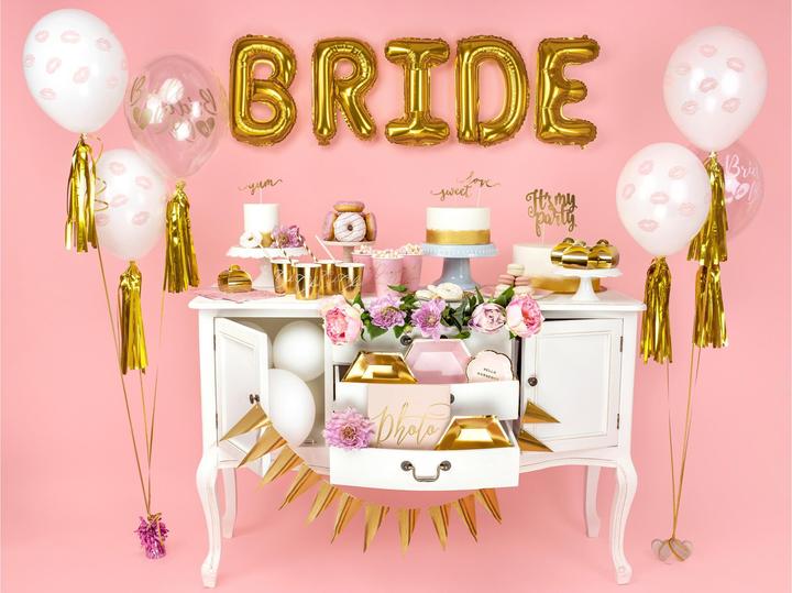 Actual product image Partydeco Sash Bride Squad 75 cm, Pink/Gold