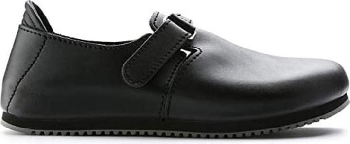 Actual product image Birkenstock Clog Linz Superlauf, natural leather, black, narrow, size 37 (37)
