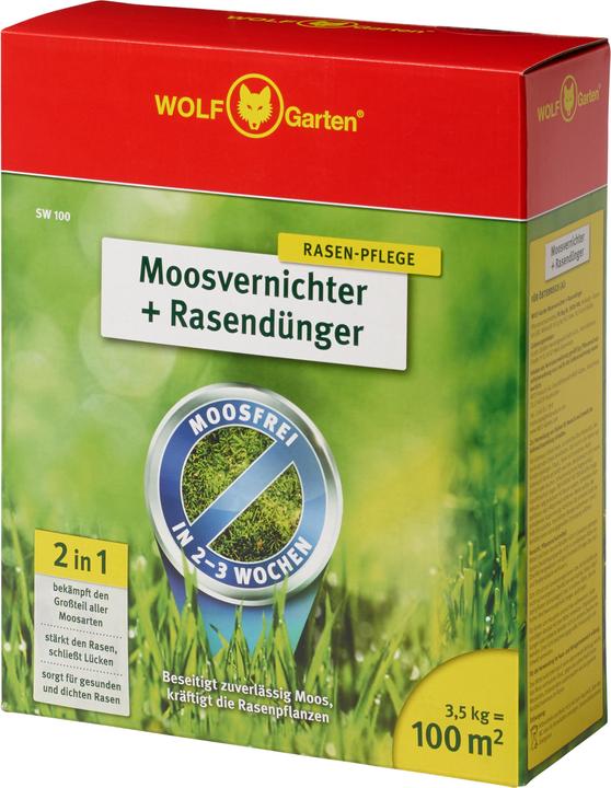 Wolf-Garten Moss Killer + Lawn Fertiliser SW 100 | 3.5 kg (3.50 kg)