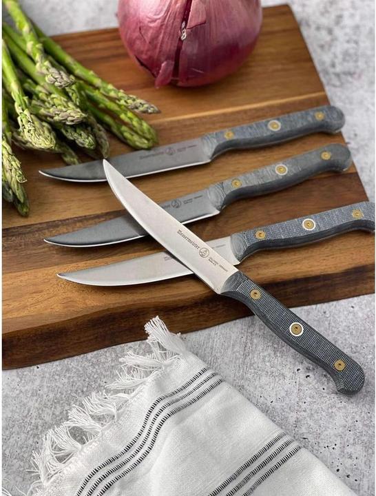 Produktbild Messermeister Steakmesser-Set Custom 1 Stück, Schwarz/Silber (4 Stück, Messer)