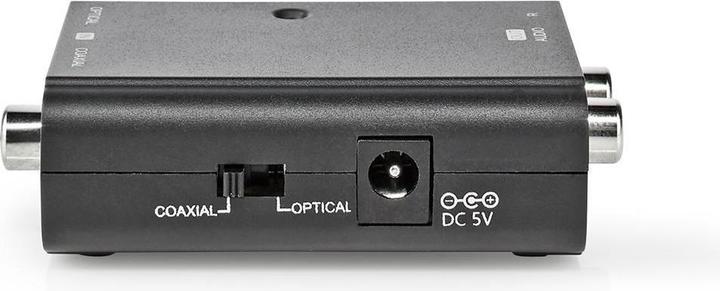 Productafbeelding Nedis Digitale audioconverter 2-weg aansluitingen - Ingang: 1x S/PDIF (RCA) aansluiting / 1x TosLink (0.05 m, Optische)