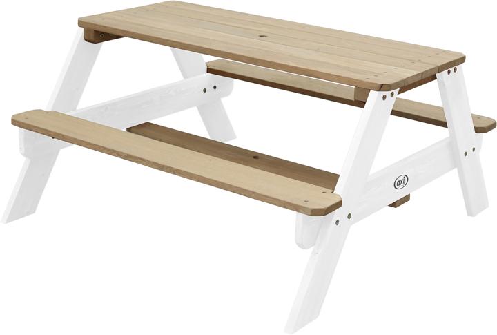 Actual product image Axi Nick Picnic Table Brown/White - Parasol Blue/White