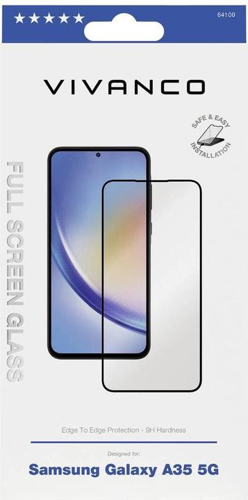 Produktbild Vivanco 2.5D FullScreen Displayschutzglas fuer Samsung Galaxy A35 5G (1 Stück, Samsung Galaxy A35)