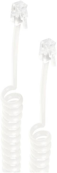 Produktbild Shiverpeaks ®-BASIC-S-Telefonhörer Spiralkabel-Kabel 2x 4P4C, weiss, 2,0m