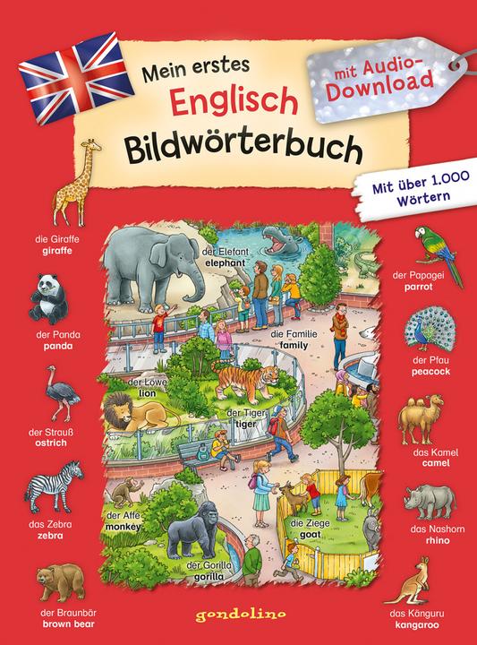 Actual product image Mein erstes Englisch Bildwörterbuch mit Audio-Download (German, Joachim ruffle, gondolino picture words and exercise books, 2022)
