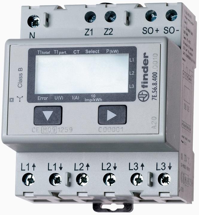 Finder FIN 7E.56.8.400.0010 3-phase three-phase current transformer meter, 5 A