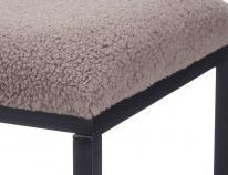 Image du produit Giftdecor banc en peau de mouton grise