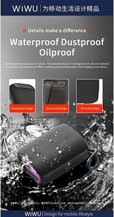 Produktbild Wiwu Bluetooth speakers - Wireless Bluetooth Speaker Thunder P26 - gray