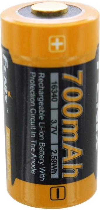 Actual product image Fenix Battery CR123 A 4 pieces and LCD fast charger (4 pcs., CR123A, 760 mAh, Rechargeable battery)