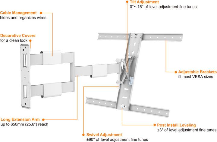 Produktbild Multibrackets M VESA Flexarm Thin (Wand, 55", 30 kg)