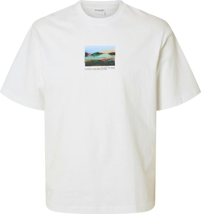 Selected Homme Print T-Shirt mit Rundhalsausschnitt (M)