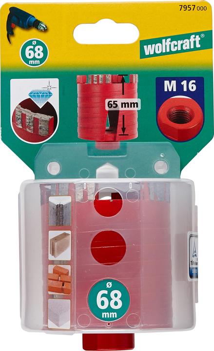 Produktbild wolfcraft wolfcraft 1 Diamantbestückte Bohrkrone ø68mm (68 mm)