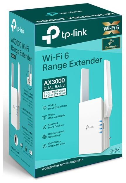 Produktbild TP-Link RE705X - Wi-Fi 6 Reichweitenverlängerer (2402 Mbit/s, 574 Mbit/s)