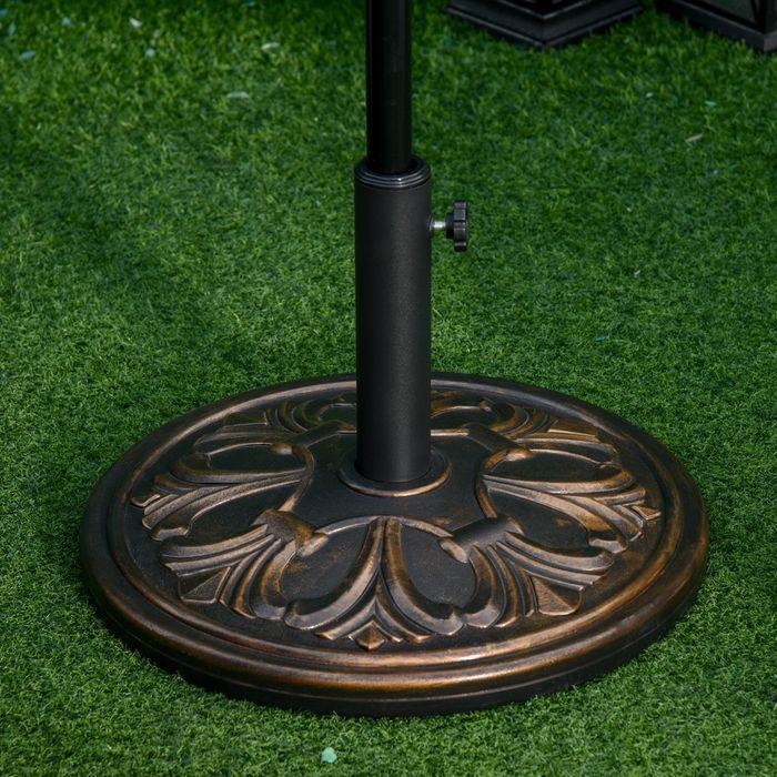 Produktbild Swisshandel24 Sonnenschirmständer 13 kg Ø35/Ø38/Ø48mm Kunststoff + Zement Antik Bronze Ø48 x 34 cm