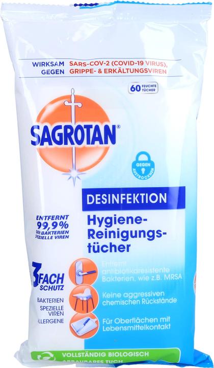 Actual product image Sagrotan Disinfectant wipes (60 pcs.)