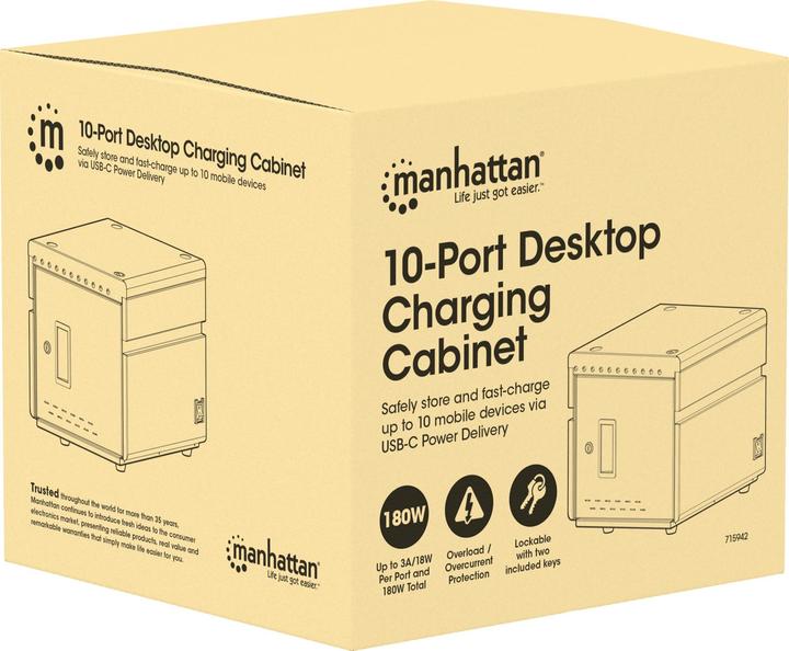 Actual product image Manhattan 10 port charging cabinet 180 W