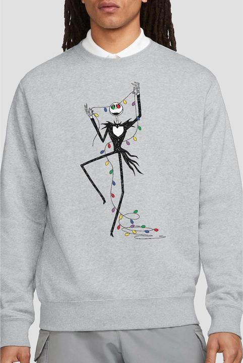 Actual product image The Nightmare Before Christmas Unisex Adult Jack Fairy Lights Sweatshirt (M)