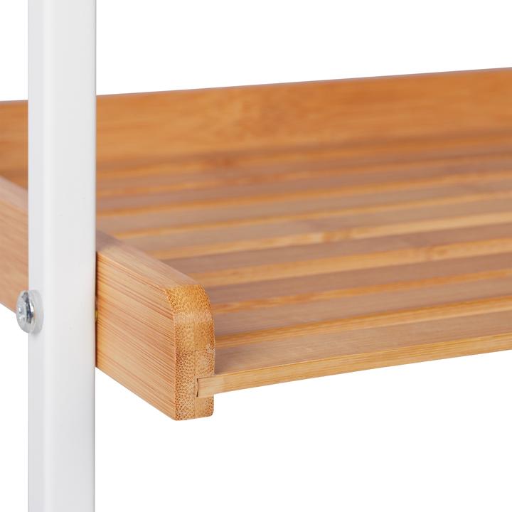 Actual product image Relaxdays Valet Stand on Wheels, Clothes Rail With 2 Tiers