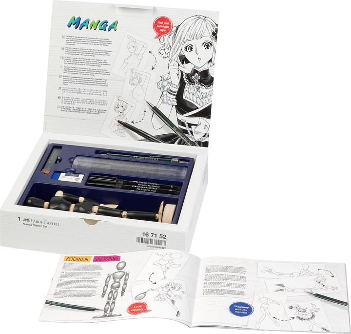 Produktbild Faber-Castell Manga Starter Set (Schwarz, 19 x)
