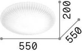 Image du produit Ideal lux ATRIUM LED Plafonnier 34W ⌀550mm blanc blanc chaud 265841 (3600 lm)