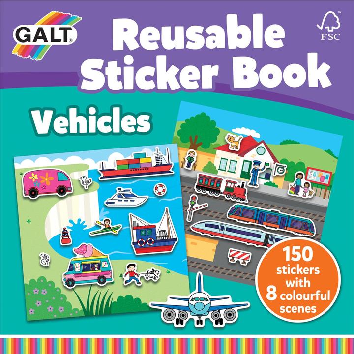 Actual product image Tinka Magic Galt - Reusable Sticker Book - Vehicles (55-1005107)