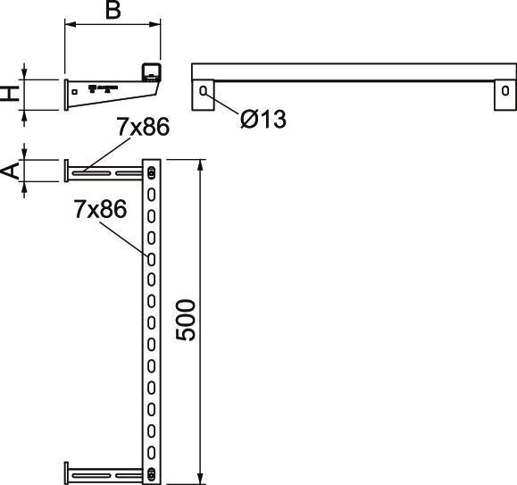 Actual product image OBO Bettermann Support structure (50 cm)