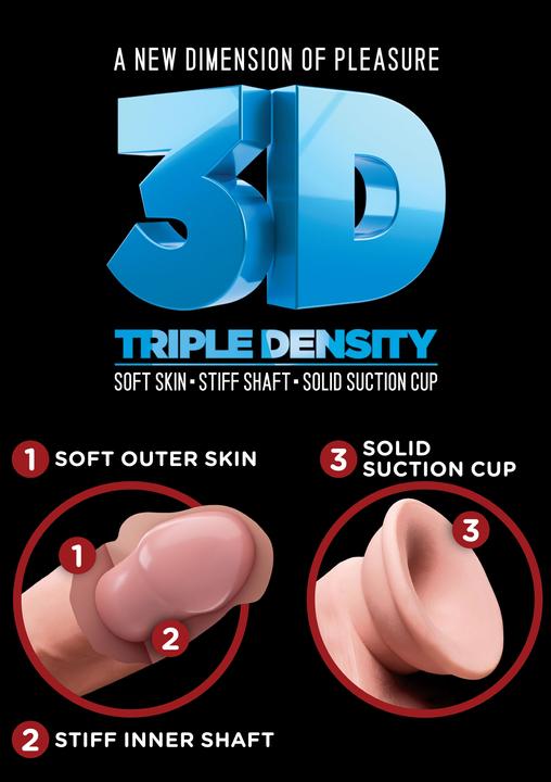 Actual product image Pipedream King Cock Triple Density wBalls 7.5"