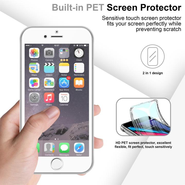 Produktbild Cadorabo TPU 360 Grad Case Cover (Apple iPhone 6 Plus)