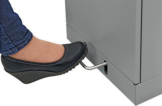 Immagine prodotto kaiserkraft Sistema di raccolta dei rifiuti riciclabili, sportello di accesso a pedale (45 l)
