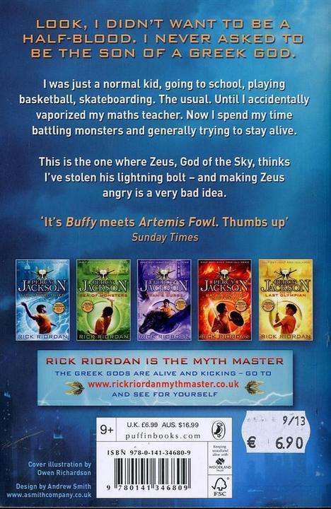 Actual product image Percy Jackson and the Lightning Thief (English, Rick Riordan., 2013)