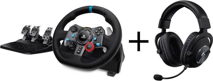 Immagine prodotto Logitech G G29 Driving Force + Headset Pro X Lightspeed (Playstation, PC)