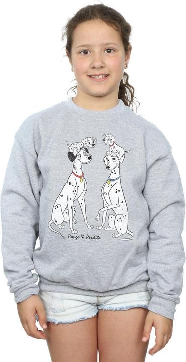 Produktbild Disney 101 Dalmatians Classic Pongo And Perdita Sweatshirt Mädchen (140, 146)
