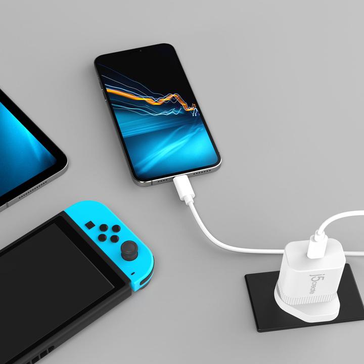 Produktbild j5Create JUP1420 Chargeur Mural USB-C® 20W - EU, Blanc, Intérieure, Secteur, 12 V, 3 A, Blanc (20 W)